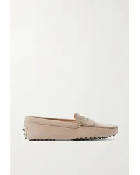 TOD'S Gommino Loafers aus Veloursleder Neutral