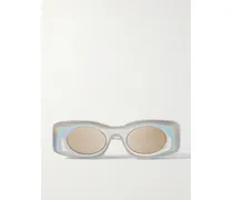 Paula's Ibiza Rectangle-frame Acetate Sunglasses - White