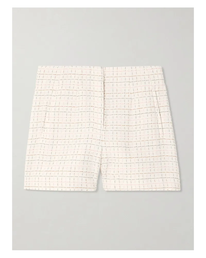 Veronica Beard Jazmin Shorts aus Baumwoll-tweed Elfenbein