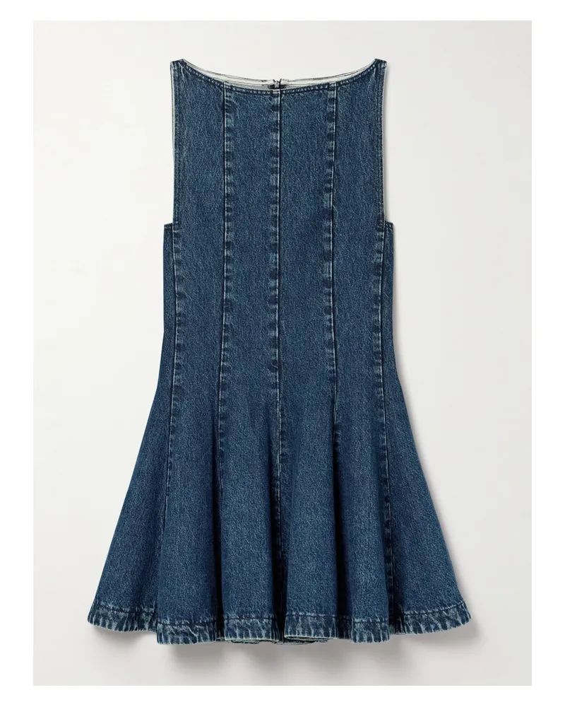 KHAITE Mags Minikleid Aus Denim - Blau Blau