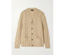 Napier Cardigan Aus Kaschmir In Zopfstrick - Neutral