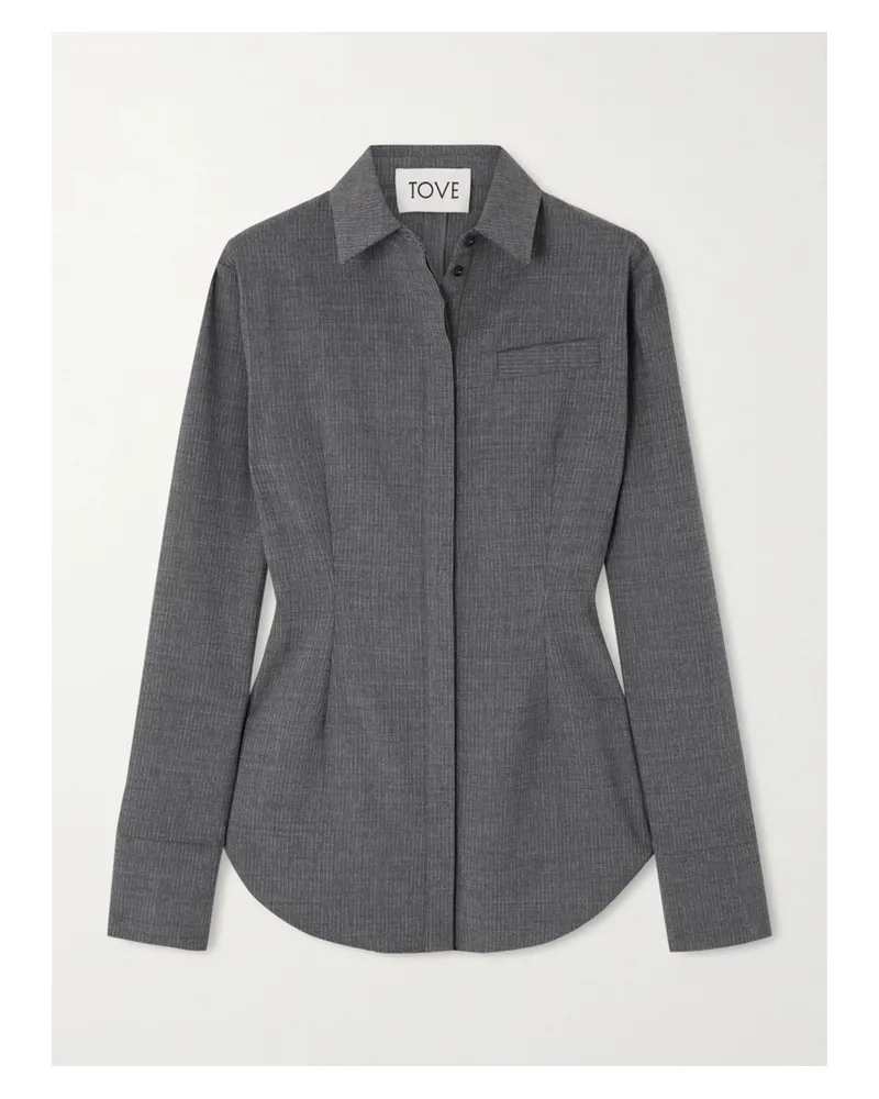 TOVE Elvin Hemd Aus Webstoff - Grau Grau
