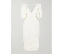 Silk Crepe Cocktail Dress - Neutrals
