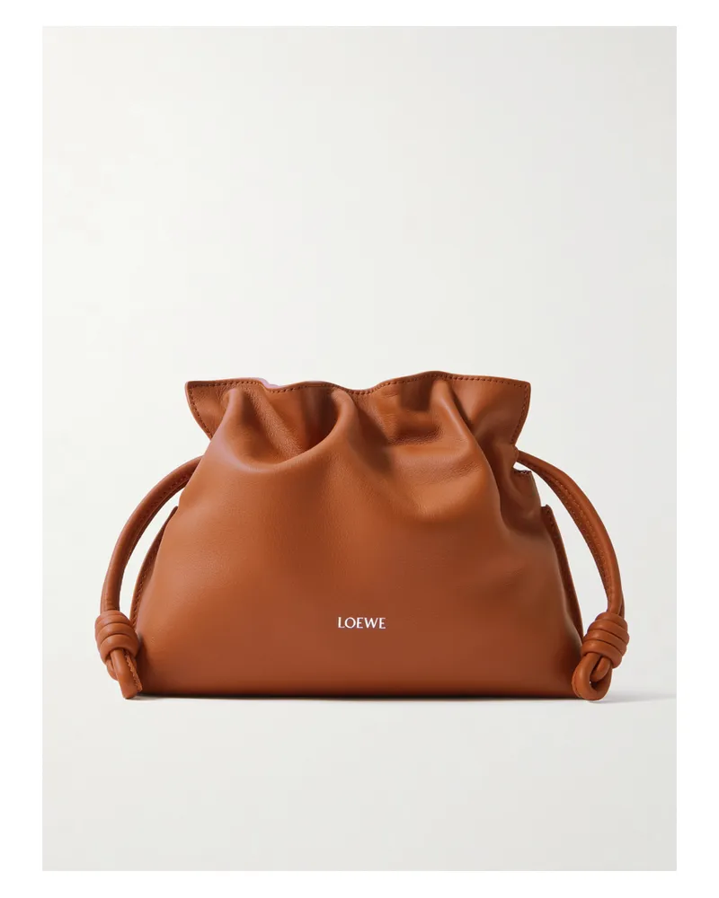 Loewe Flamenco Mini Leather Clutch - Brown Brown