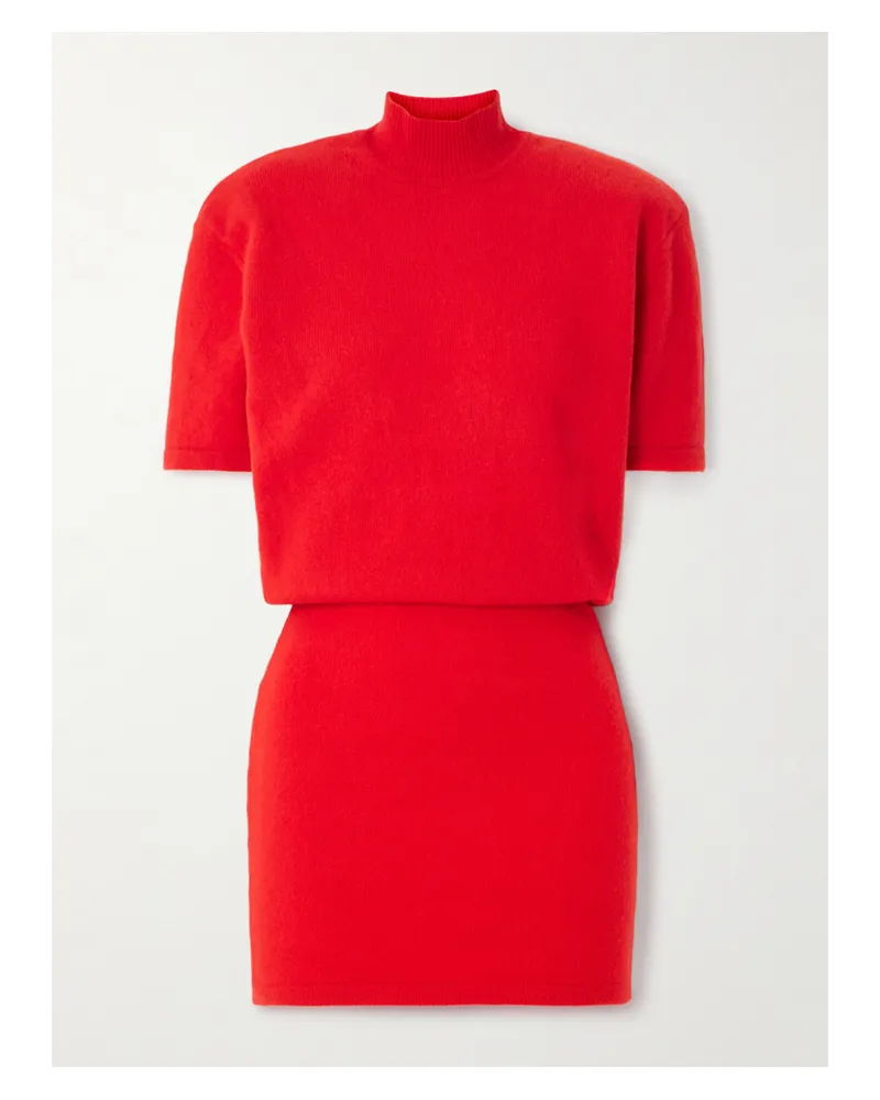 Jacquemus The Castagna Minikleid Aus Einer Wollmischung Mit Stehkragen - Rot Rot
