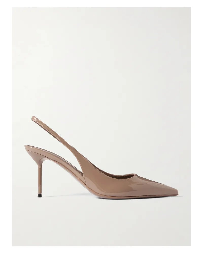 Paris Texas Lidia Patent-leather Slingback Pumps - Brown Brown