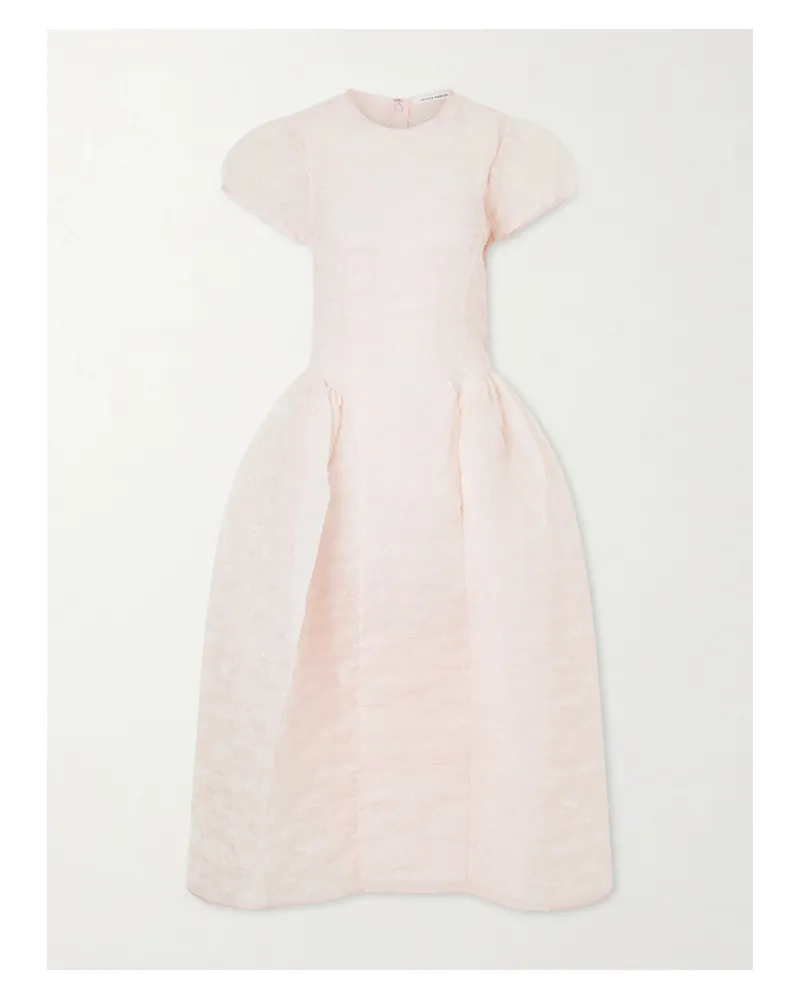 Cecilie Bahnsen Cleopatra Midikleid Aus Strukturiertem Organza - Pink Pink