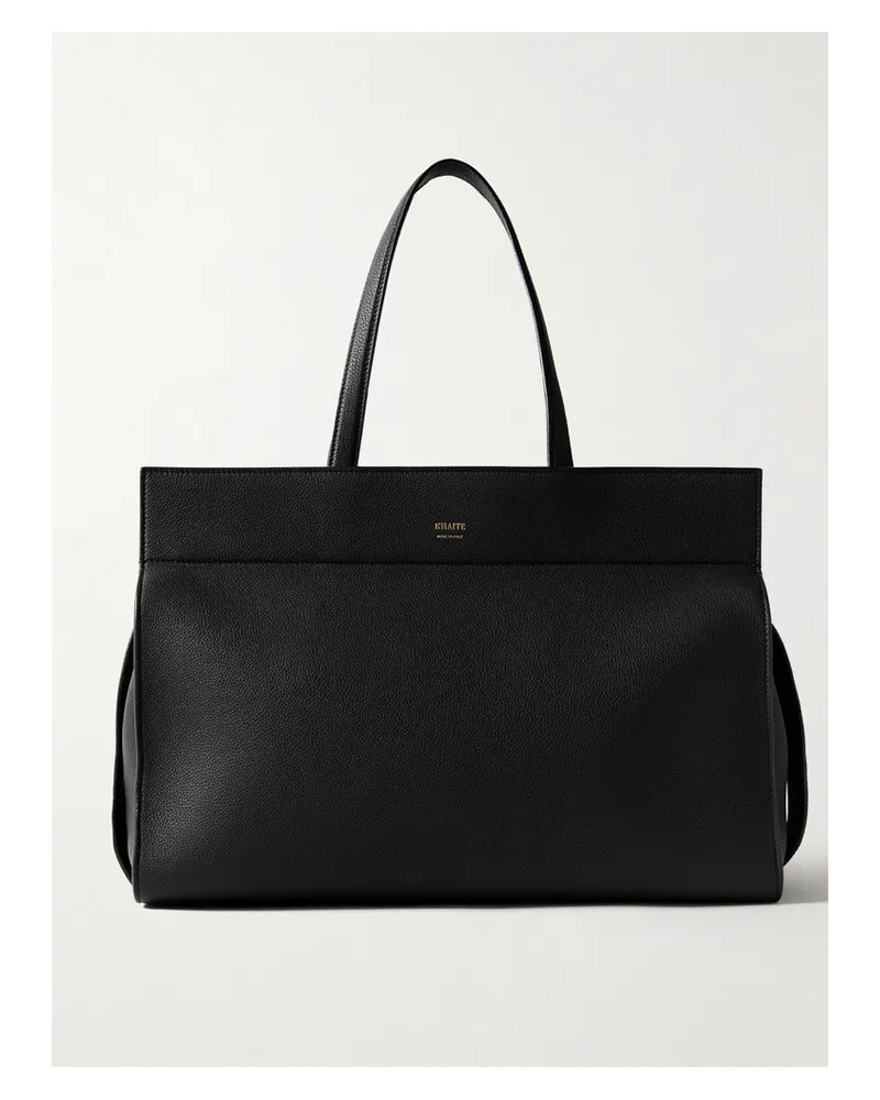 KHAITE Crosby Textured-leather Tote - Black Black