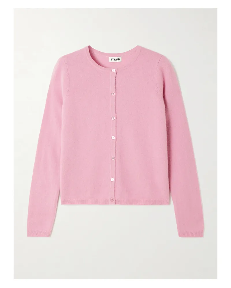 STAUD Midnight Cardigan Aus Kaschmir - Pink Pink
