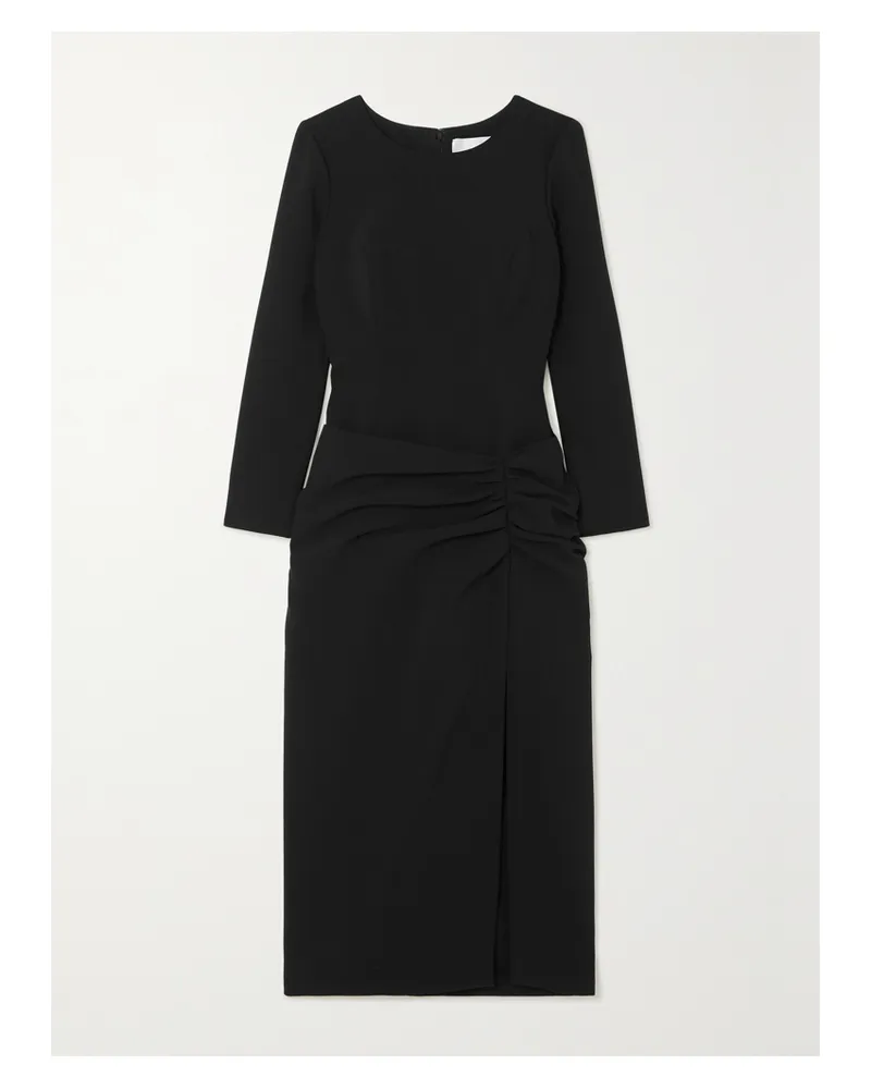 Carolina Herrera New York Midikleid Aus Crêpe Mit Raffungen - Schwarz Schwarz