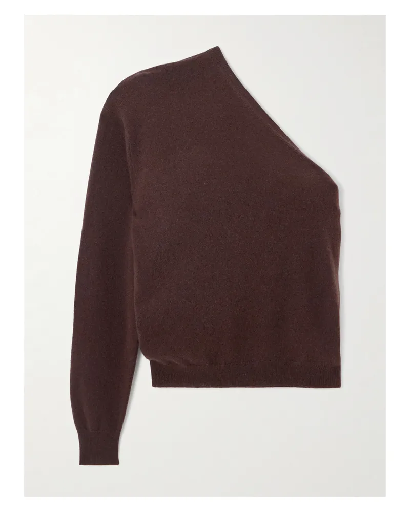 ALLUDE Asymmetrischer Pullover Aus Einer Woll-kaschmirmischung - Braun Braun
