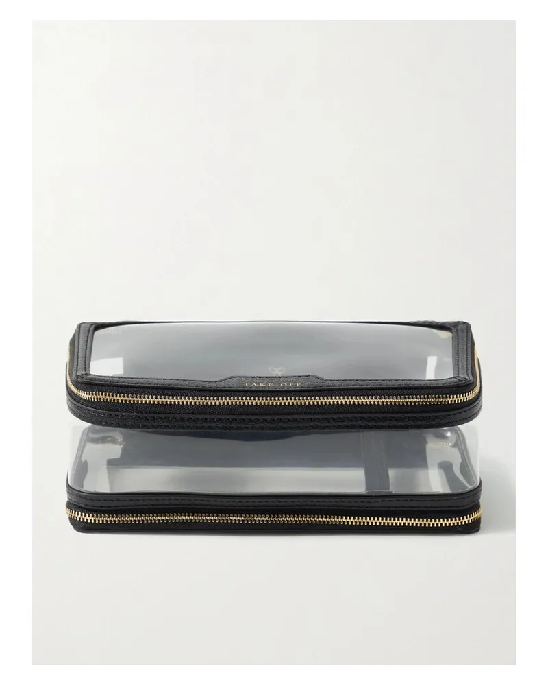 Anya Hindmarch In-flight Kosmetiktasche Aus Pvc Mit Lederbesätzen - Neutral Neutral