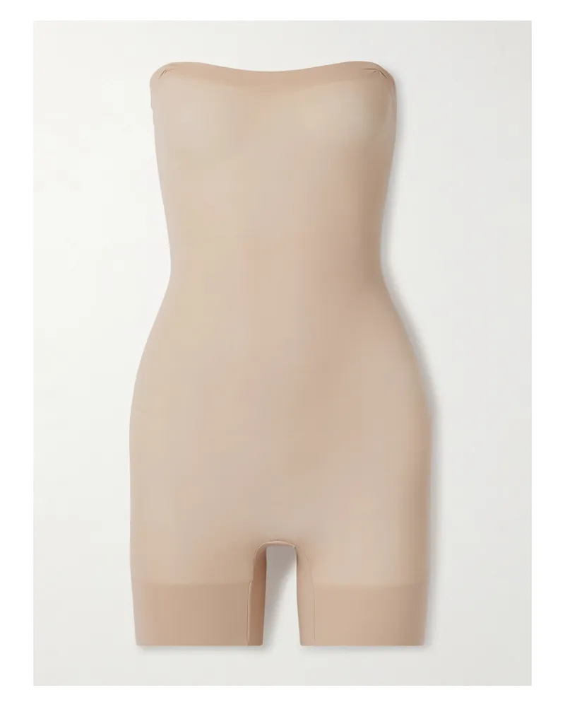 SKIMS Seamless Sculpt Strapless Shortie Bodysuit – Clay – Body - Neutral Neutral