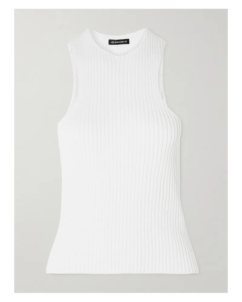 Ann Demeulemeester Noya Tanktop Aus Gerippter Baumwolle - Weiß Weiß