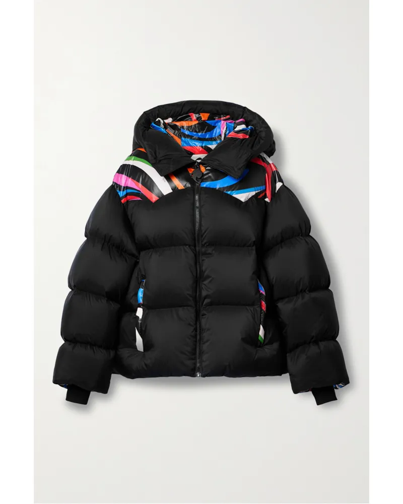 Emilio Pucci Daunenjacke aus Gestepptem Shell Schwarz