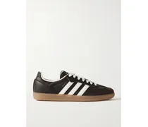 Samba Og Sneakers Aus Leder Mit Velourslederbesätzen - Braun