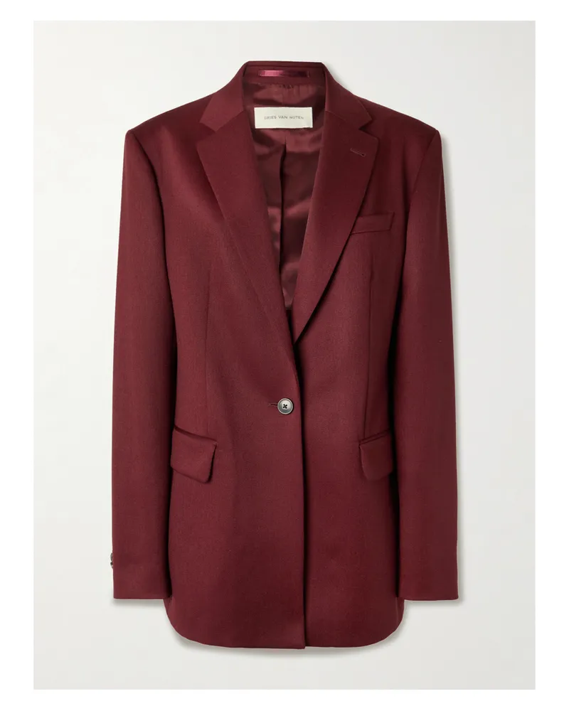 Dries van Noten Blazer Aus Woll-twill - Burgunder Burgunder
