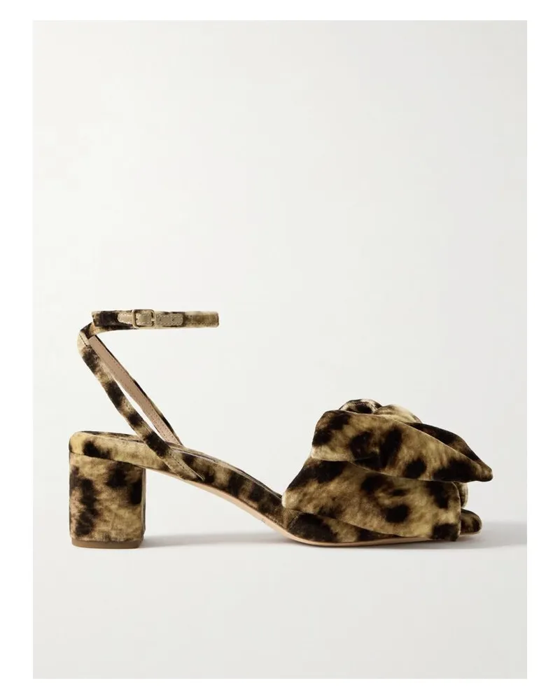 Loeffler Randall Carmen Sandalen Aus Samt Mit Leopardenprint Und Schleife - Animal-Print Animal-print