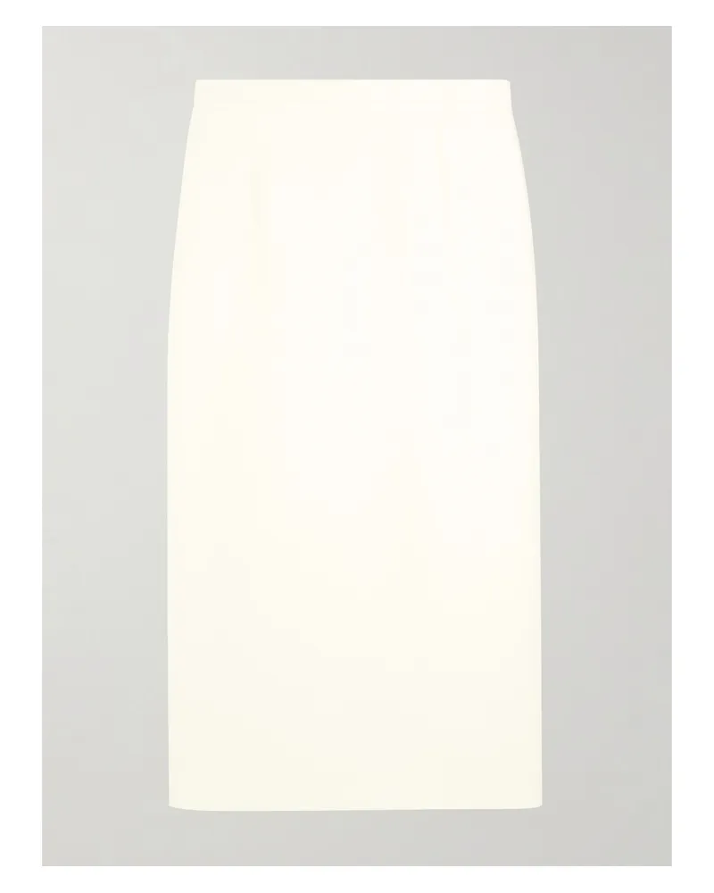 Alessandra Rich Wool Midi Skirt - White White