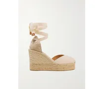 Chiara 80 Espadrille-wedges Aus Canvas - Elfenbein
