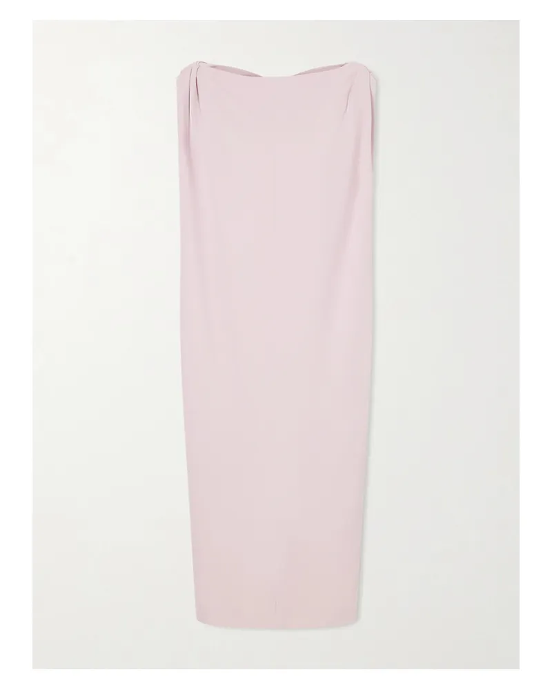 Balenciaga Sack Silk And Wool-blend Cady Midi Dress - Pink Pink