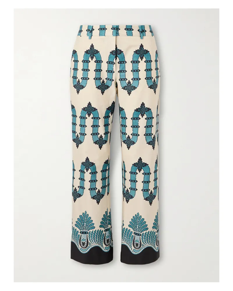 La DoubleJ 24/7 Hose Mit Schmalem Bein Aus Bedrucktem Twill Aus Einer Baumwollmischung - Blau Blau