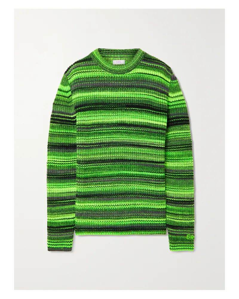 ERL Pullover Aus Einer Wollmischung Mit Streifen - Grün Grün