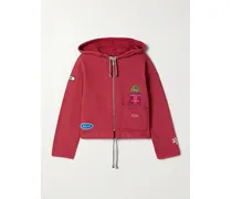 Camper Hoodie Aus Baumwoll-jersey Mit Applikationen - Rot