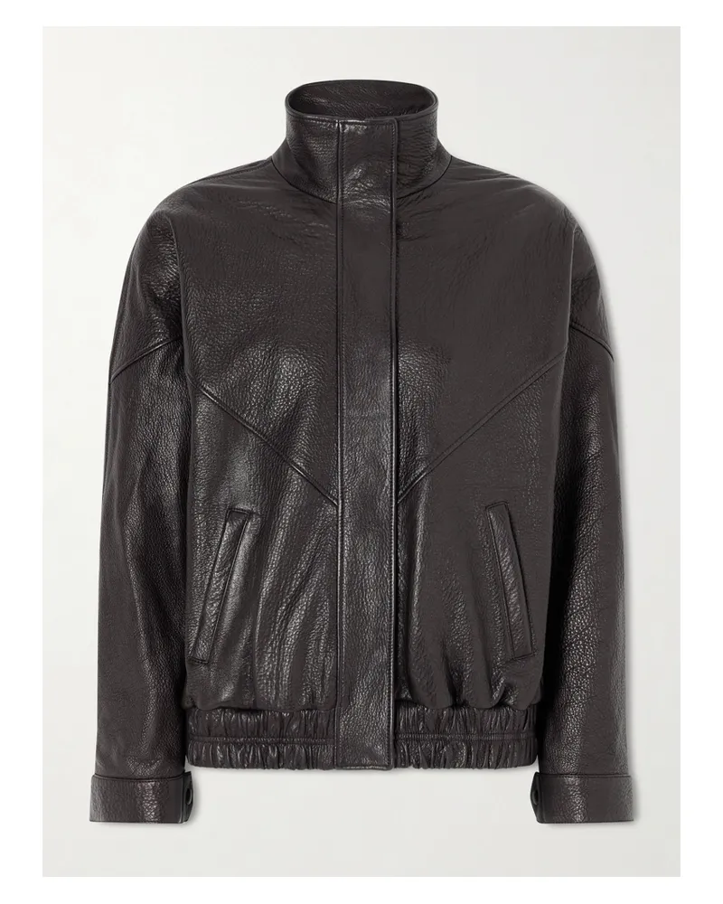 Acne Studios Jacke Aus Strukturiertem Leder - Schwarz Schwarz