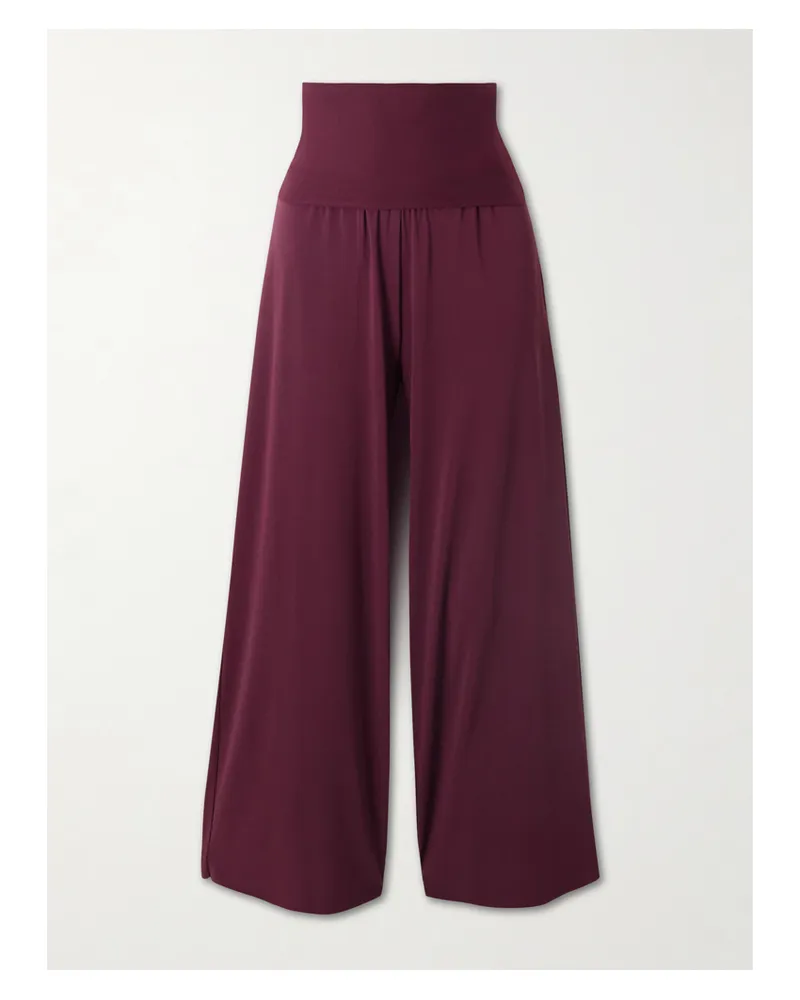 Eres Les Essentiels Dao Convertible Stretch-jersey Jumpsuit - Burgundy Burgundy