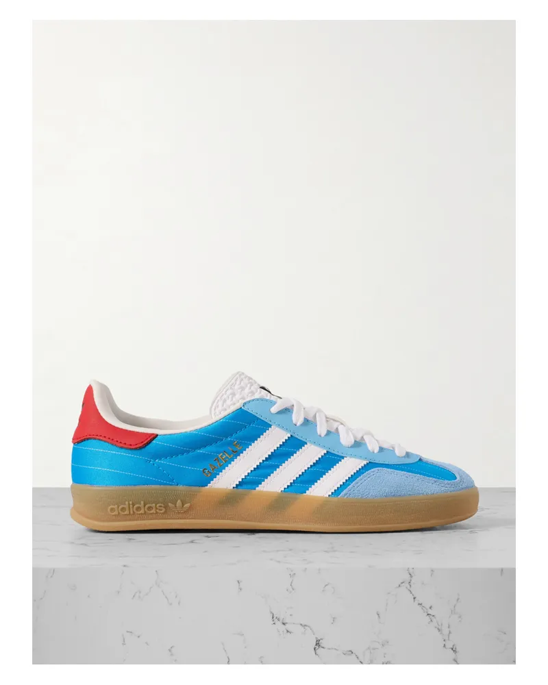 adidas Gazelle Indoor Sneakers Aus Nylon Mit Leder- Und Velourslederbesätzen - Blau Blau