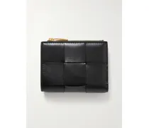 Cassette Intrecciato Leather Wallet - Black
