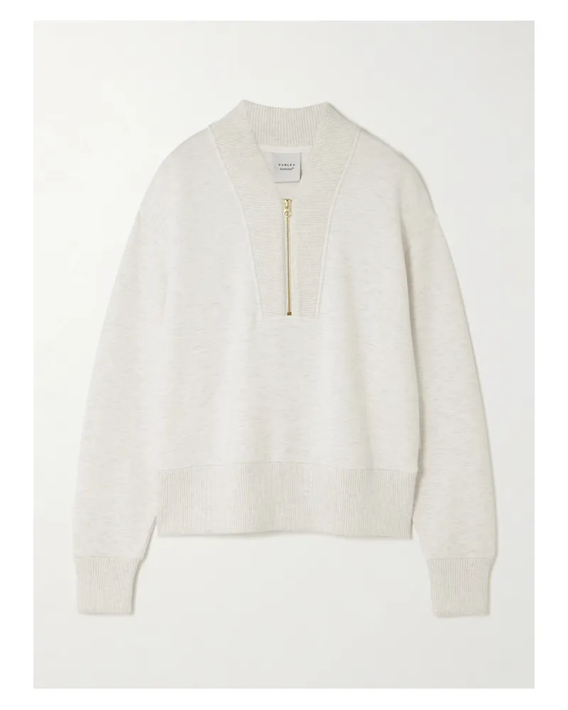 Varley Sally Sweatshirt Aus Doublesoft®-material Mit Troyer-kragen - Elfenbein Elfenbein