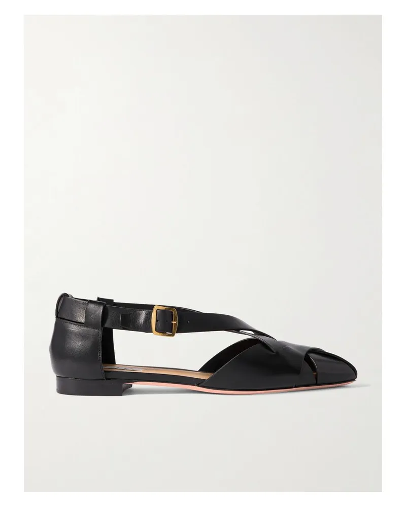 Bally Siana Sandalen Aus Geflochtenem Leder - Schwarz Schwarz