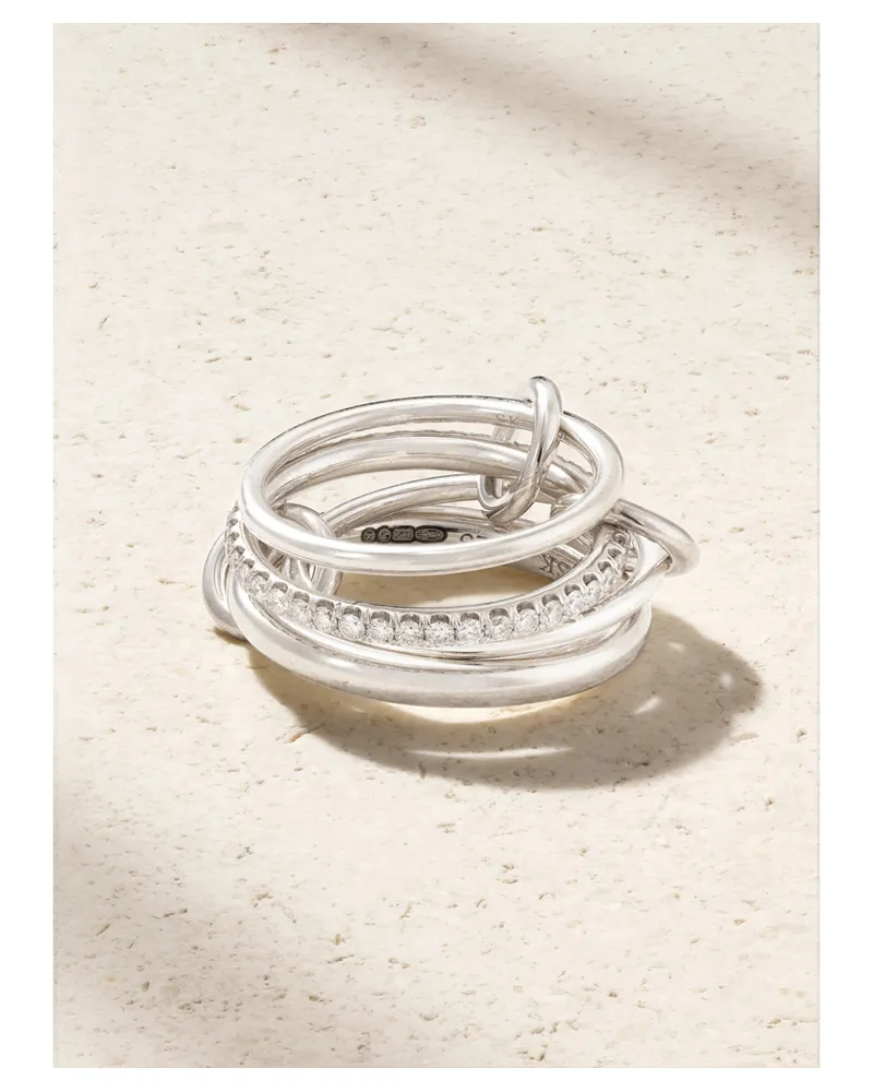 Spinelli Kilcollin Nimbus Ring Aus Sterlingsilber Mit Diamanten Silber