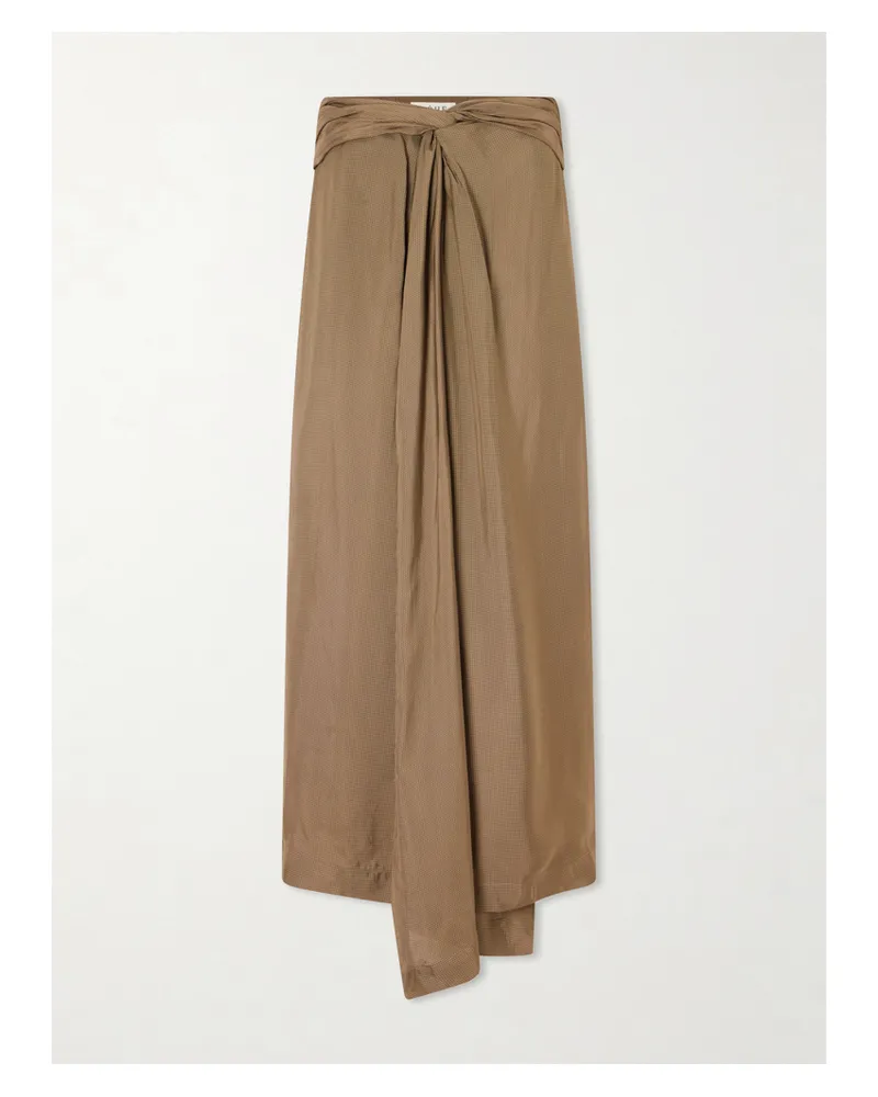 Róhe Knotted Woven Tunic - Brown Brown