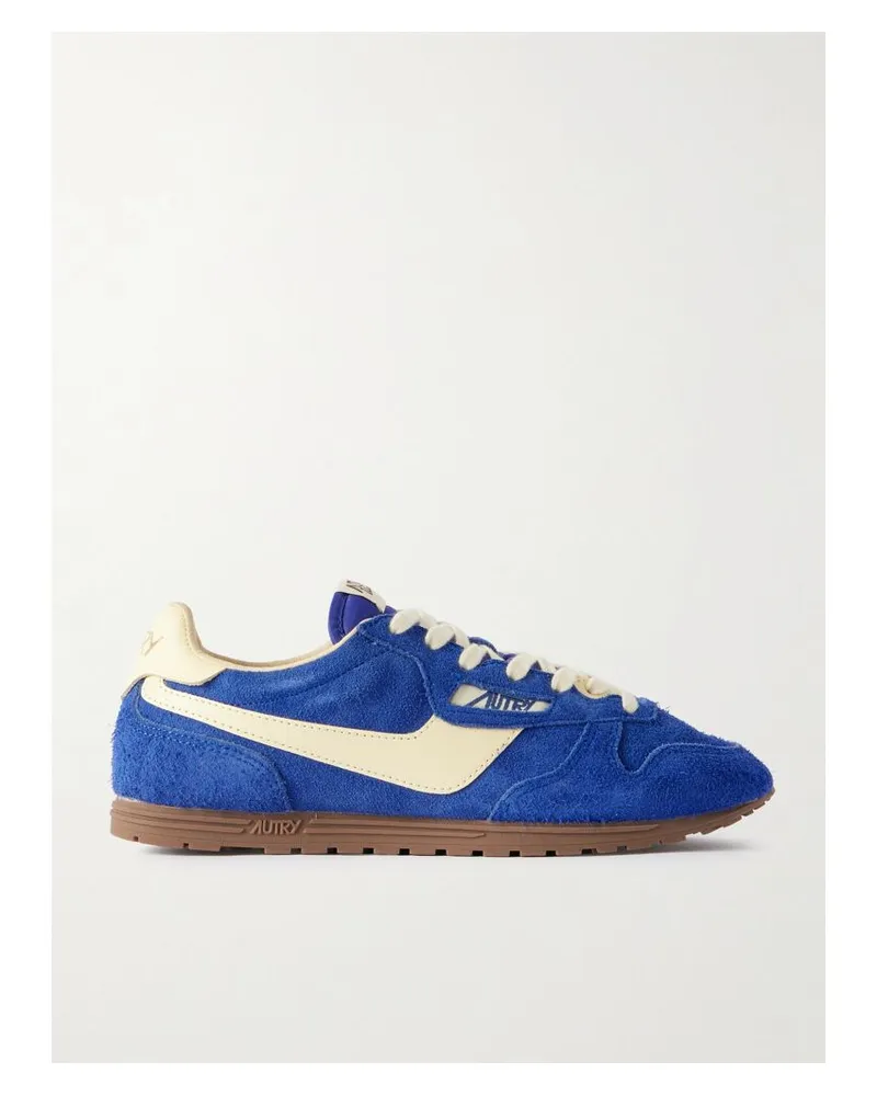 AUTRY Windspin Sneakers Aus Gebürstetem Veloursleder Mit Lederbesätzen - Blau Blau