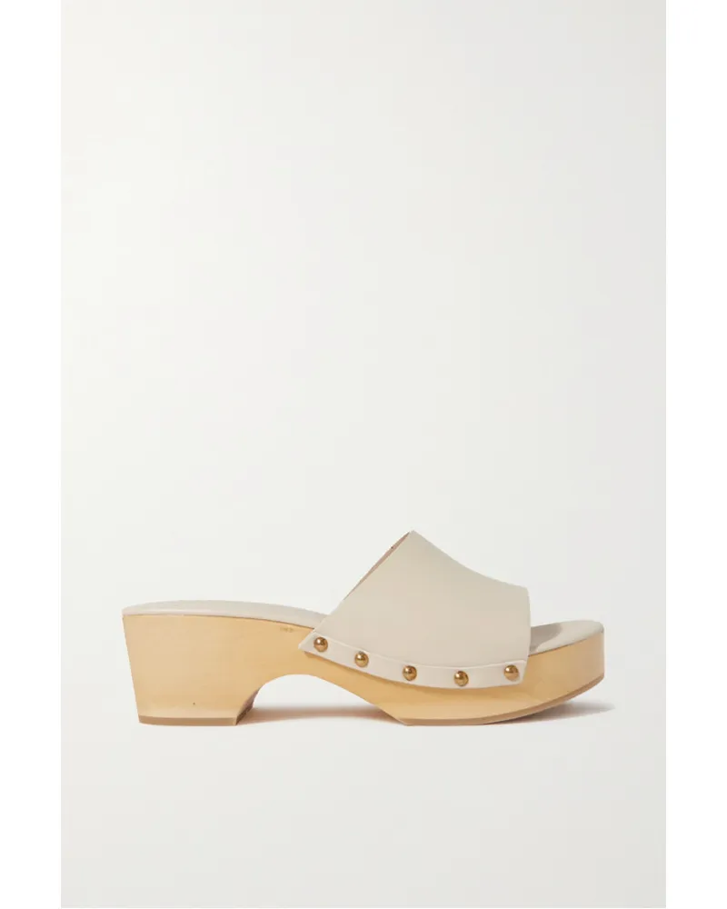 aeyde Bobbie Clogs aus Leder Creme