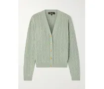 Cable-knit Cashmere Cardigan - Green