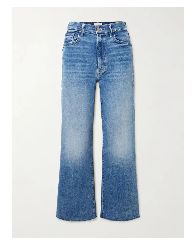 Mother The Maven Ankle Fray Hoch Sitzende Schlagjeans - Blau Blau