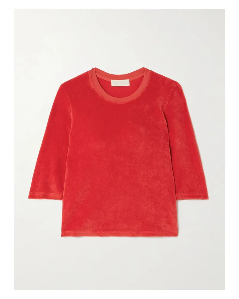 Suzie Kondi Corfu T-shirt Aus Frottee Aus Einer Baumwollmischung Rot