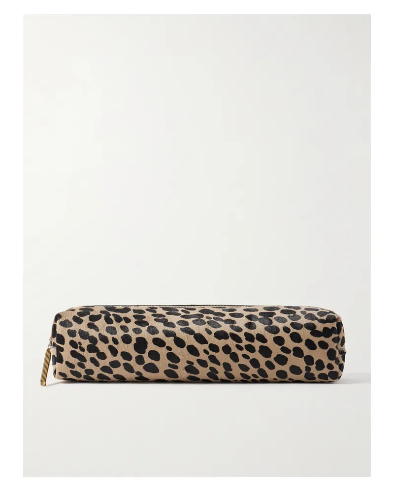 KHAITE Kye Leopard-print Calf Hair Clutch - Animal print Animal