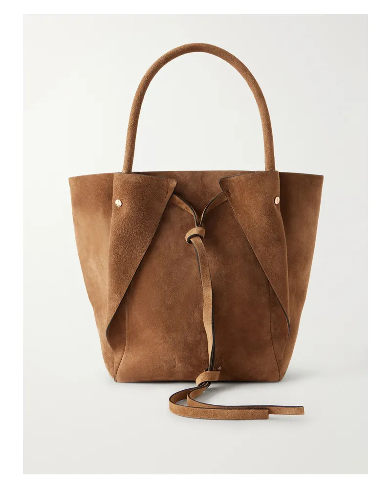 Gabriela Hearst Marija Small Suede Tote - Brown Brown