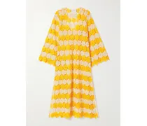 Arelis Kaftan Aus Guipure-spitze Aus Baumwolle - Gelb