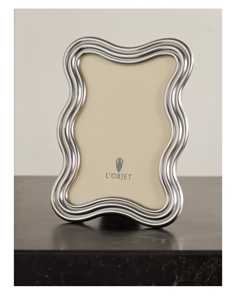 L’OBJET Ripple 12,70 X 17,78 Cm Platinierter Bilderrahmen - Silber Silber