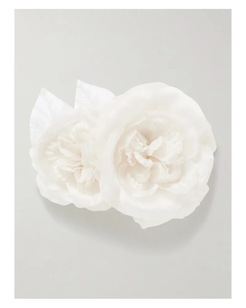 Rodarte Brosche Aus Organza - Weiß Weiß