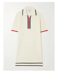 Thom Browne Milano Minikleid aus Wolle mit Streifen Ecru