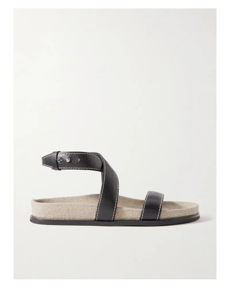 Totême Net Sustain Sandalen Aus Leder - Schwarz Schwarz