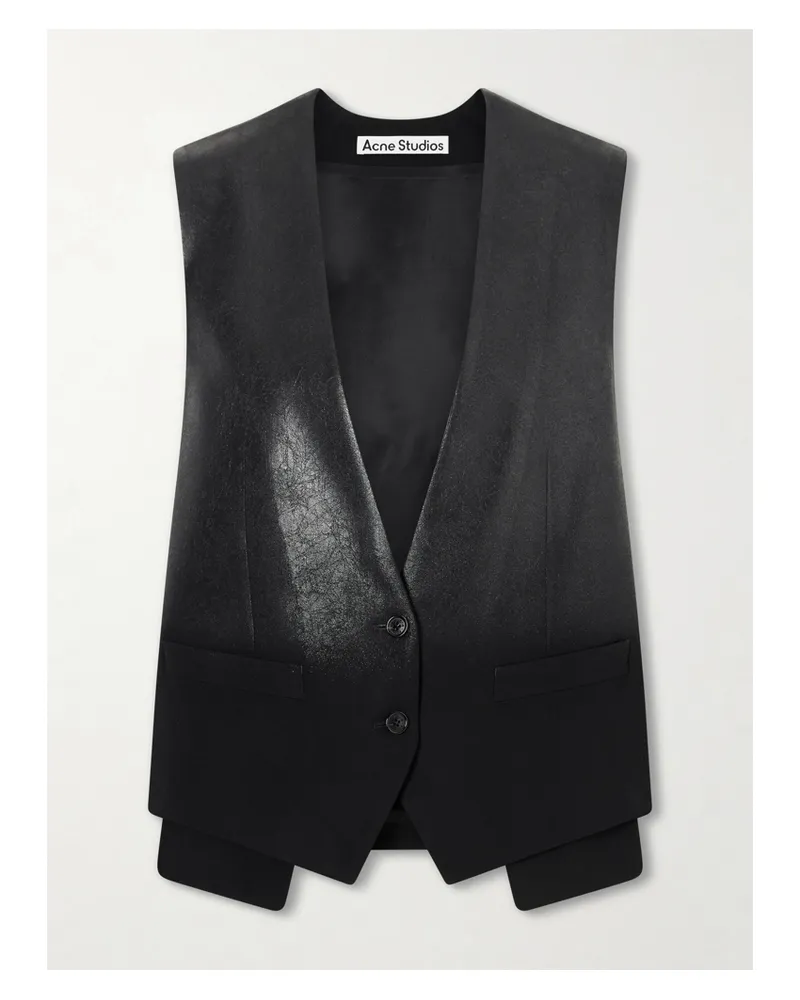 Acne Studios Degradé Coated-woven Vest - Black Black