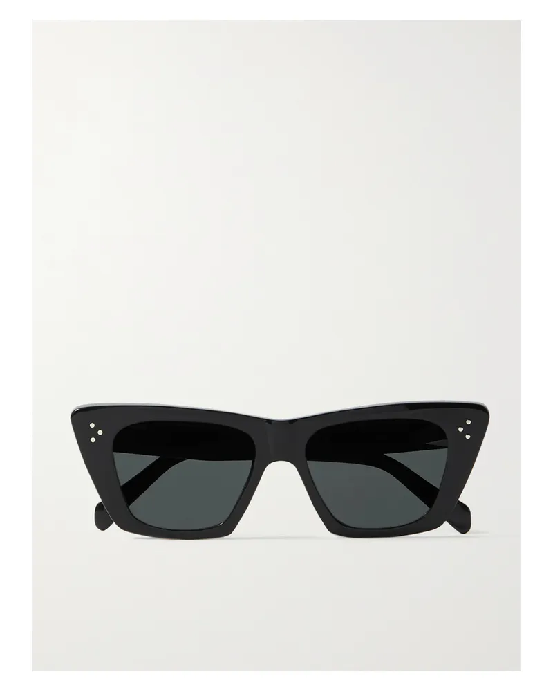 Celine Cat-eye Acetate Sunglasses - Black Black